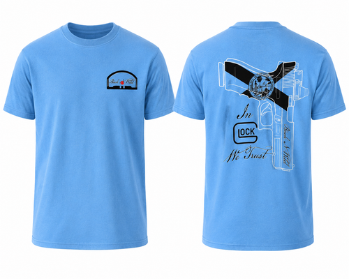 Buck N Wild We Trust Graphic Tee by Mudneck, in the woods lifestyle graphic shirt