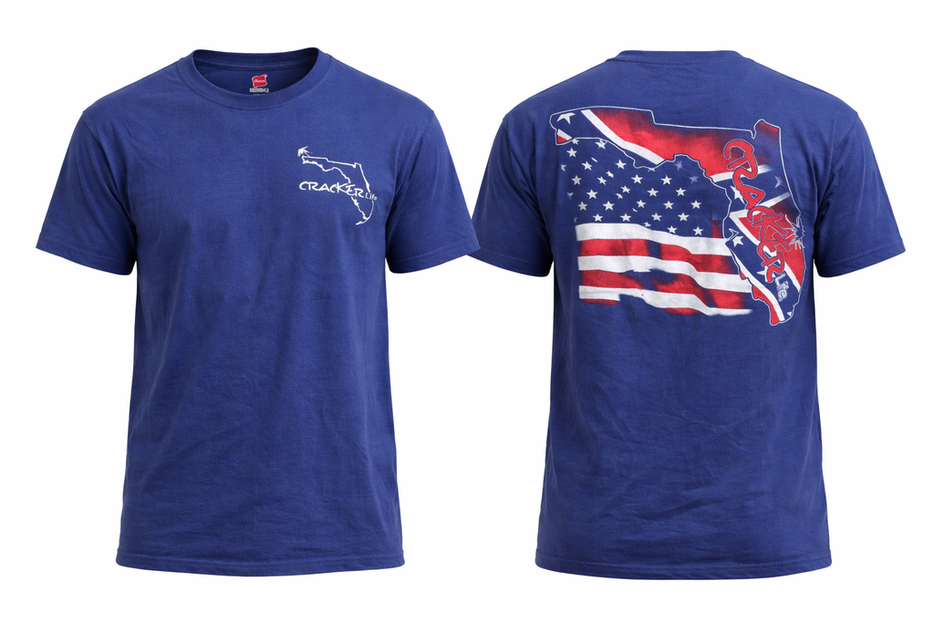Cracker Life Americal Flag Rebel Flag Florida State