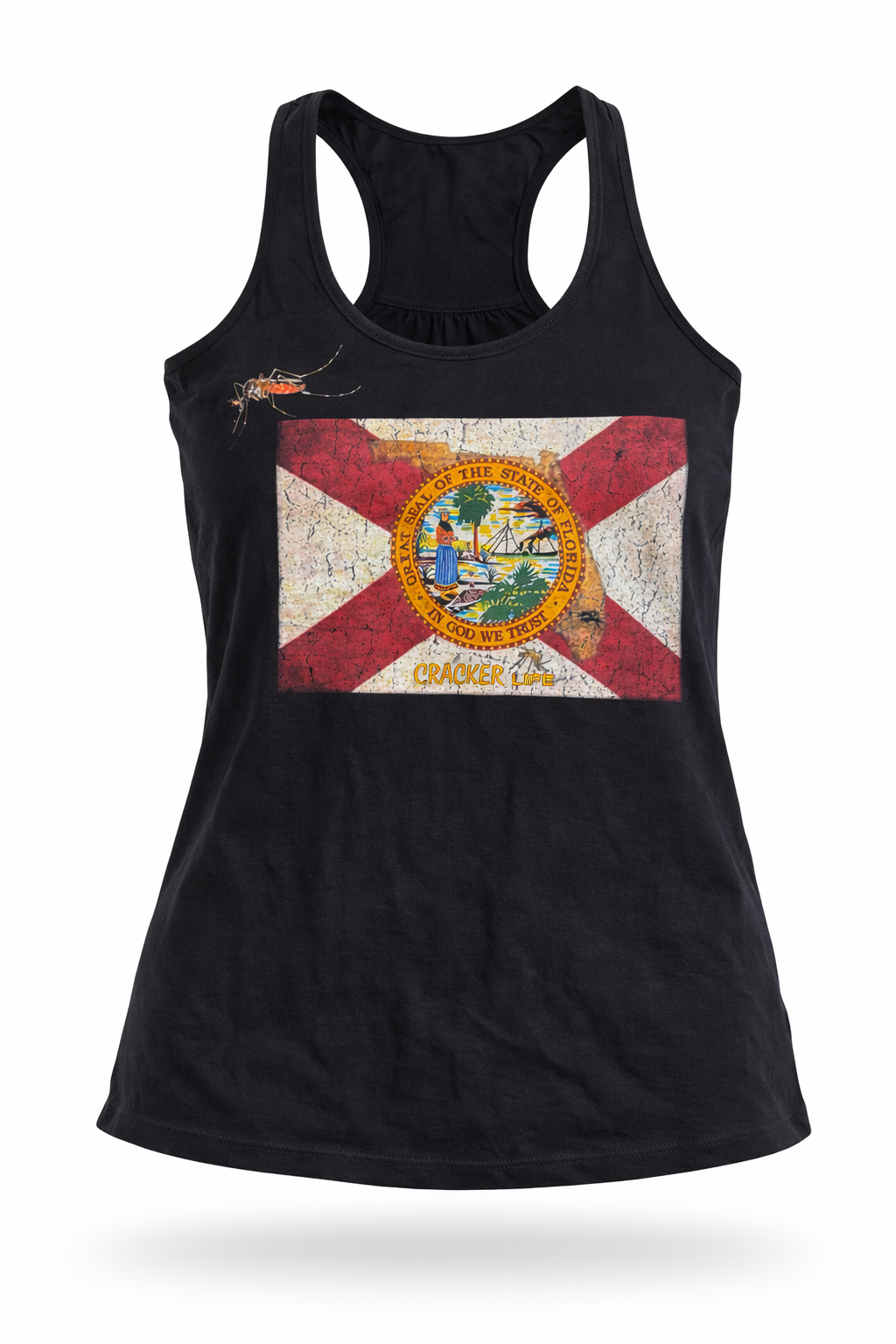 Cracker Life Ladies Florida Flag with Mosquito
