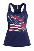 Cracker Life Ladies Americal Flag Rebel Flag Florida State