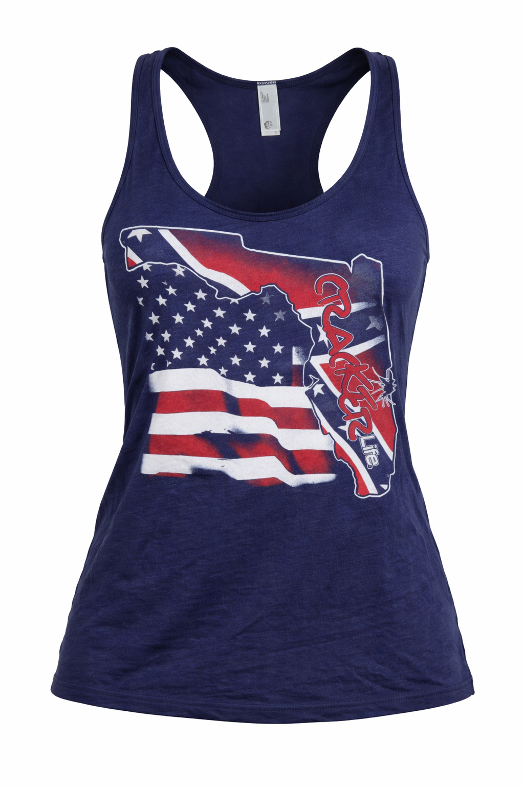 Cracker Life Ladies Americal Flag Rebel Flag Florida State