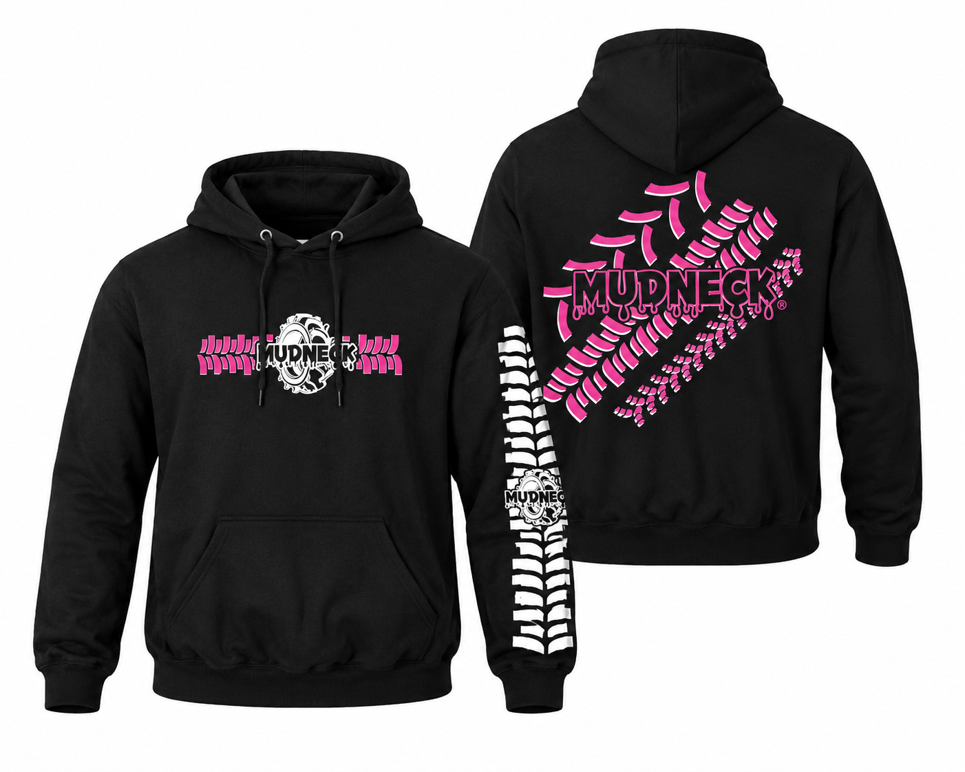 Mudneck Hoodies Three Tire Tracks