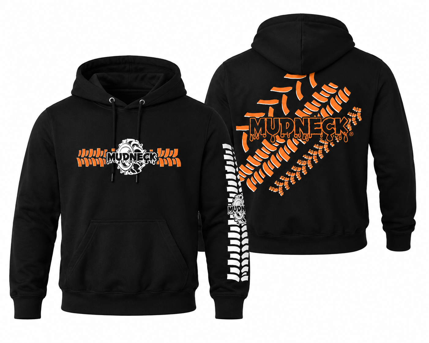 Mudneck Hoodies Three Tire Tracks